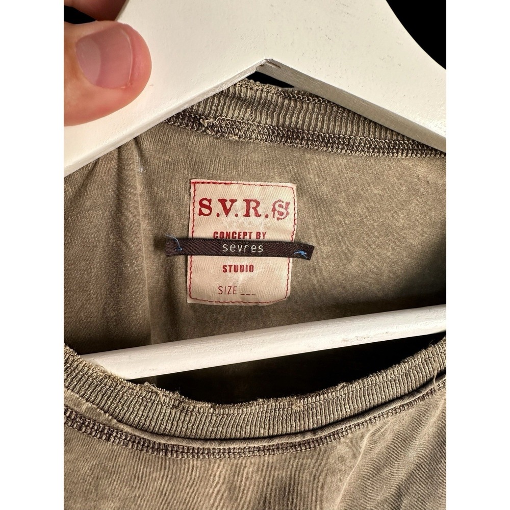 Sevres Men's Tshirt‎ Made In Italy Sz Medium Estimated No Sz Tag Beige - Picture 5 of 12